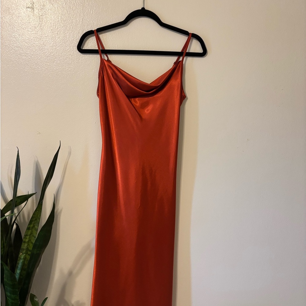 bebe Orange silky Dress